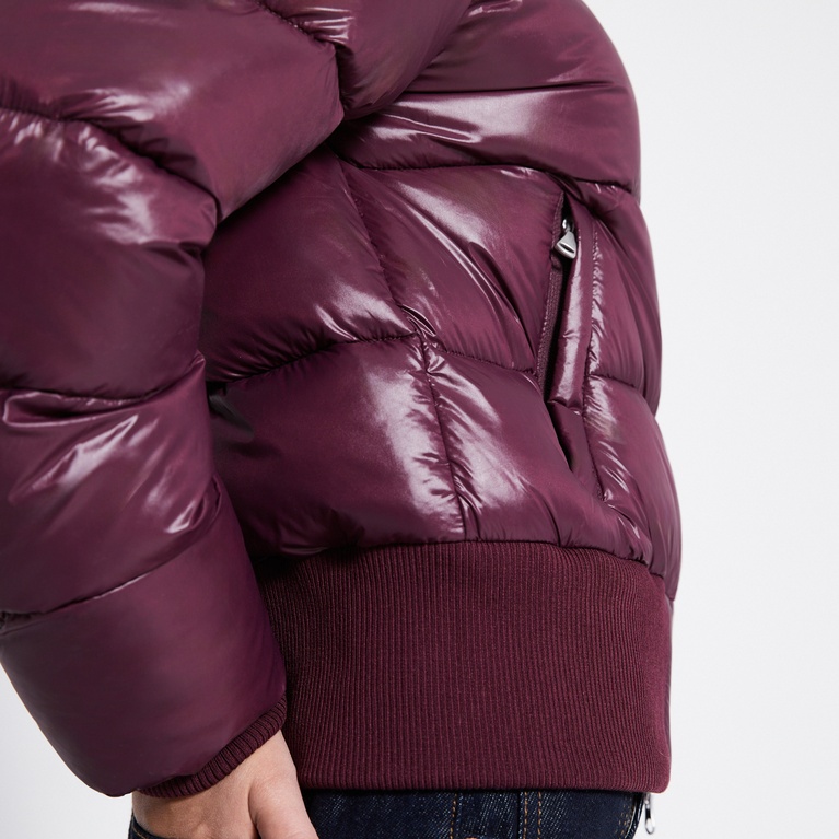 Short puffer jacket "Stormie" Aubergine